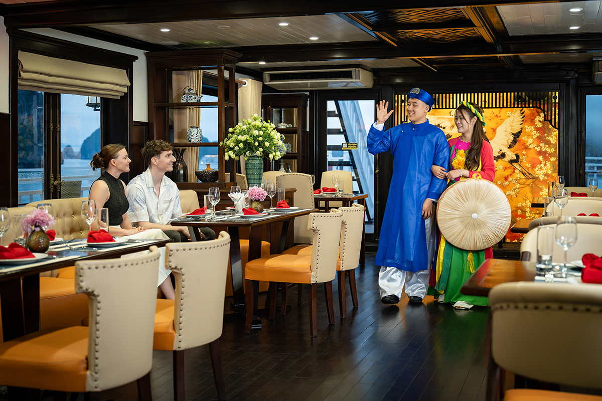Traditional Show in Halong Bay Cozy Bay Grand Cruise