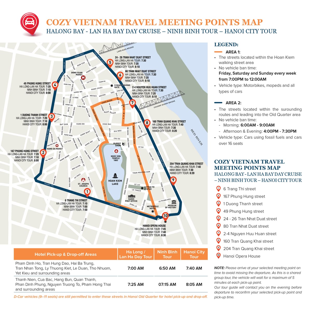 Cozy Vietnam Travel Meeting Points Map