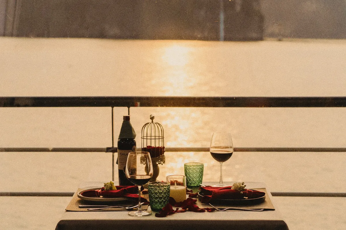 Sunset view from sundeck